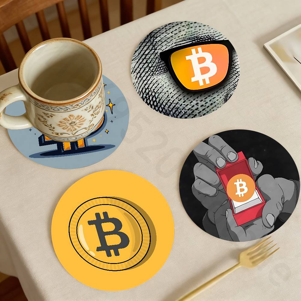 Copo de Madeira Bitcoin Cripto - Bar Mat Rubber avaliação e preço