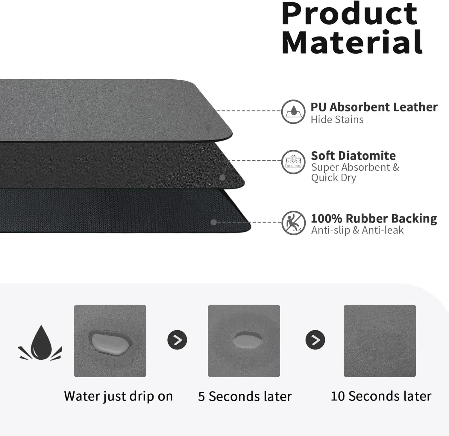 Tapete absorvente de frutas pa - Bar Mat Rubber avaliação e preço